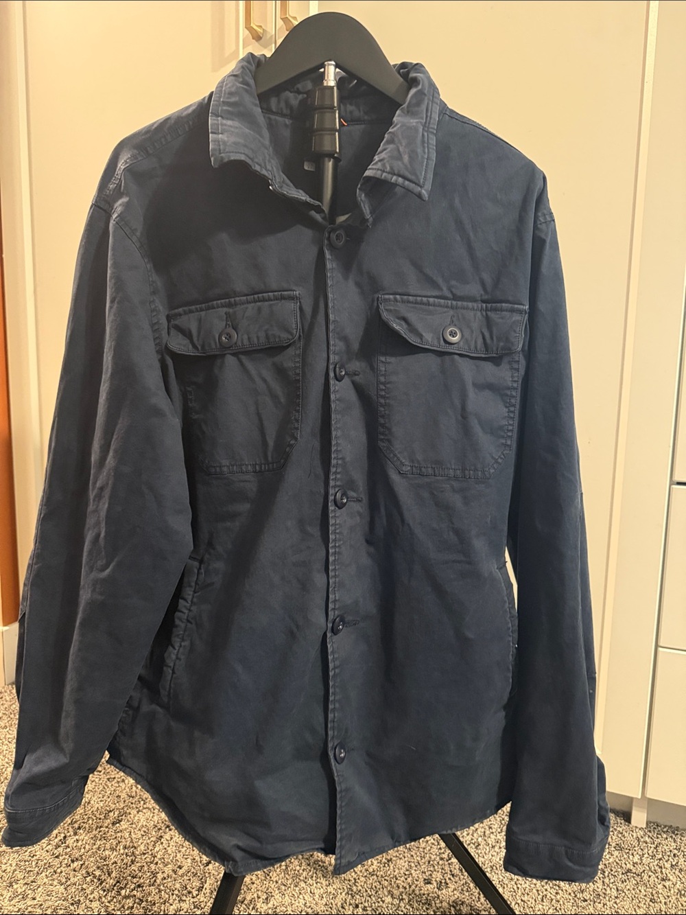Merrell Men’s Navy Lined Utility Shirt Jacket Medium